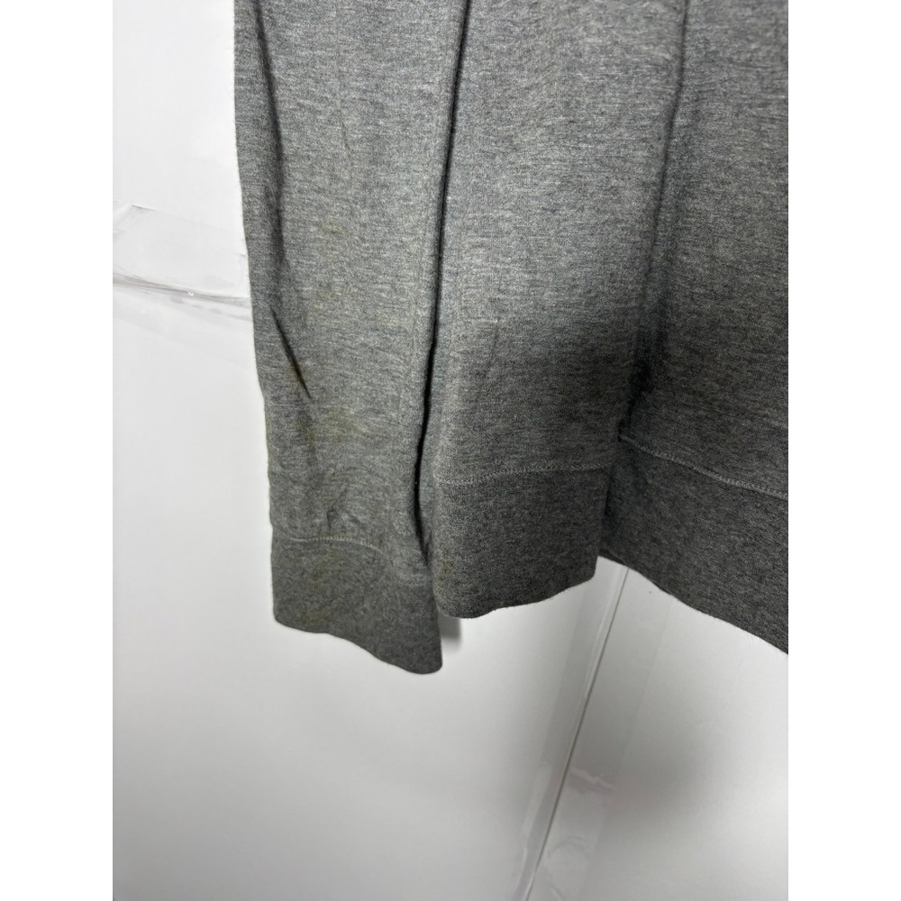 Polo Ralph Lauren Mens Quarter Zip Pullover Heather Gray Cotton Blend Large blem - Picture 8 of 10